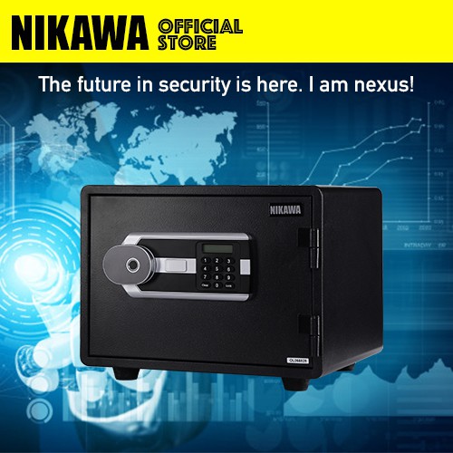NIKAWA Nexus Fire Resistance Safe Box (Fingerprint / Pin / Key) (Free