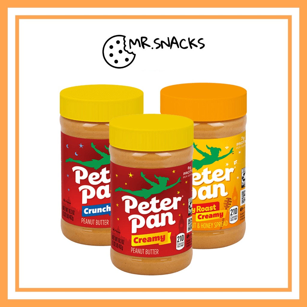 Peter Pan Peanut Butter 462g Creamy / Crunchy / Honey Roasted Creamy