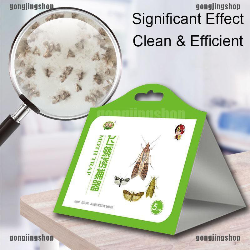 Gongjing4 5 Pcs Pack Pantry Kitchen Food Moth Pheromone Attractant