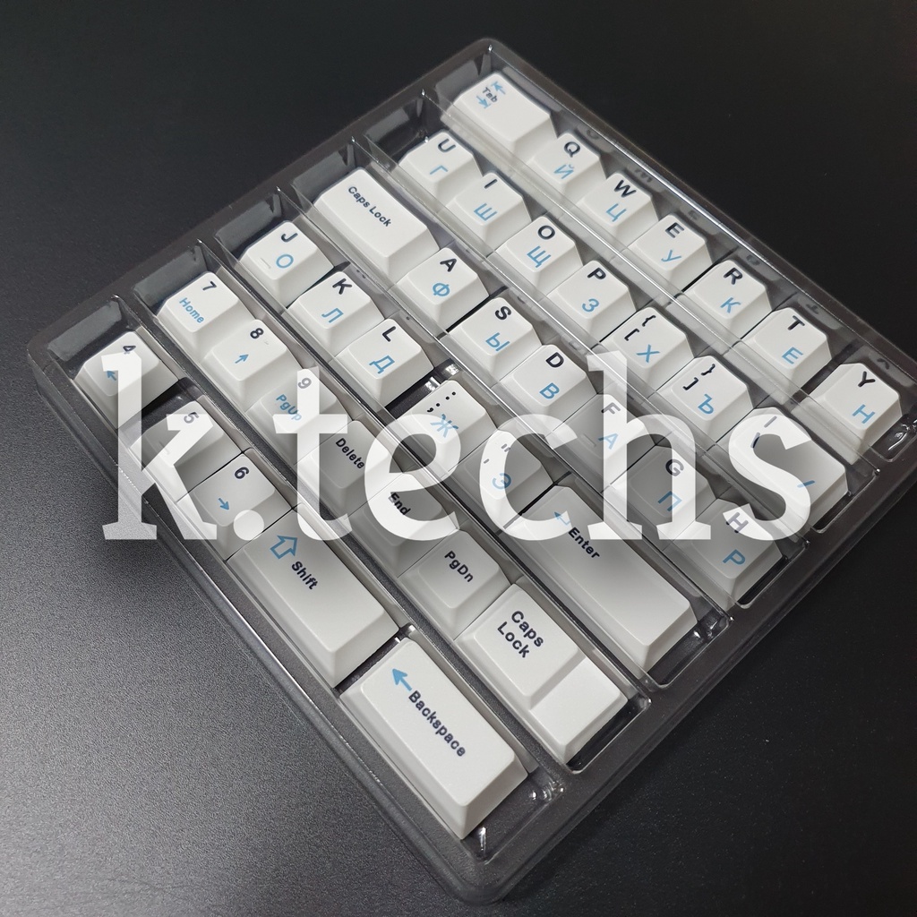 [SG Seller/STOCKS!!] PBT 123 Russian Keycaps Cherry Profile DyeSub Russian Keycap For Custom