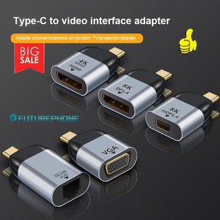 New Type-C to HDMI-compatible/Vga/DP/RJ45/mini DP HD video converter 4K@60Hz Type-C To Hdmi/Vga/DP/RJ45/mini DP HD Video Converter 4K 60Hz For Mobile Phone Leptop TV Type C Male To