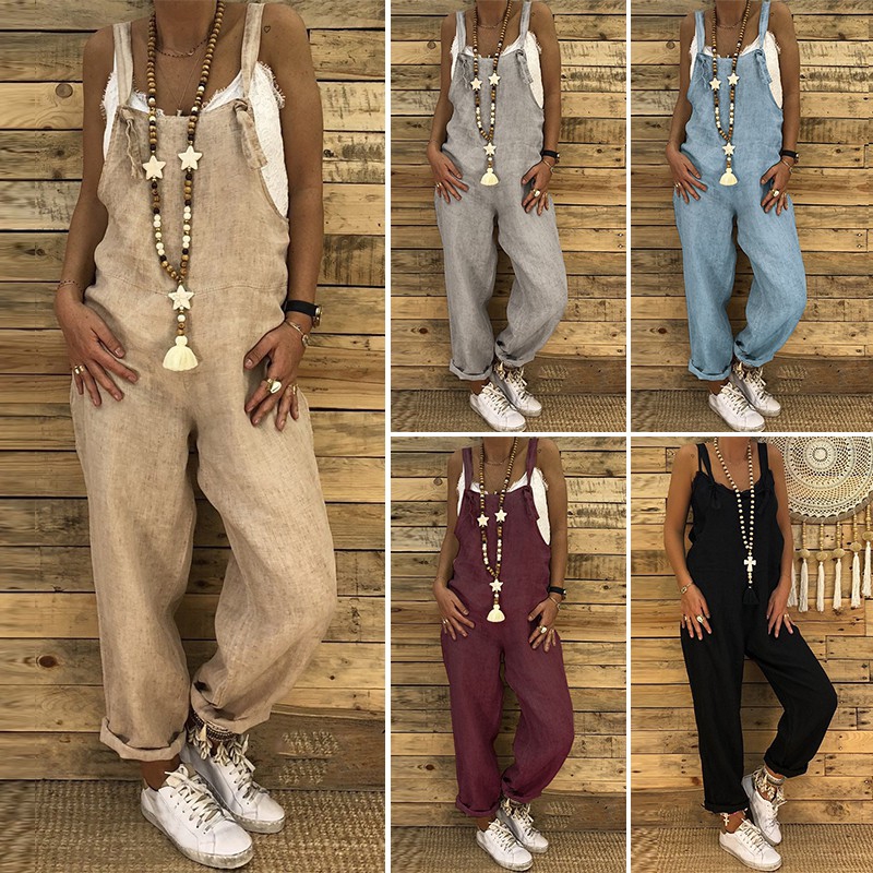 linen baggy jumpsuit