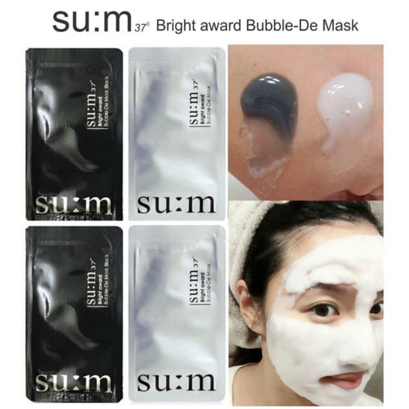 Sum Detox Foam Mask 37 Bright Award Bubble De Mask Black Shopee Singapore