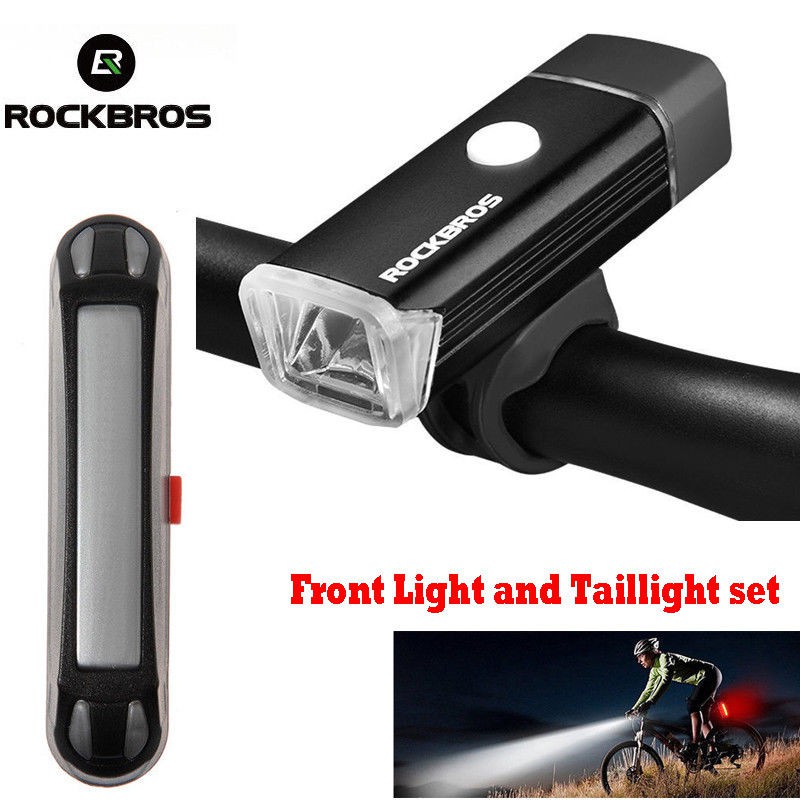 400 Lumens RockBros Bike Bicycle Light USB LED Head Front Light Rechargeable US