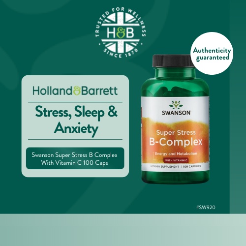 Swanson Super Stress B Complex With Vitamin C 100 Caps Shopee Singapore
