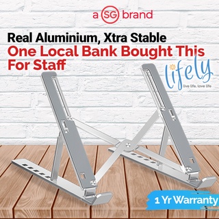 Lifely Laptop Stand SHIP FROM Woodlands - Real Aluminium Laptop Stand, Adjustable Height Fits ALL Laptops