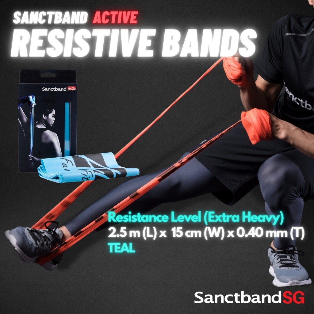 Sanctband Active Resistance Exercise Bands 2.5m Length (Extra Heavy