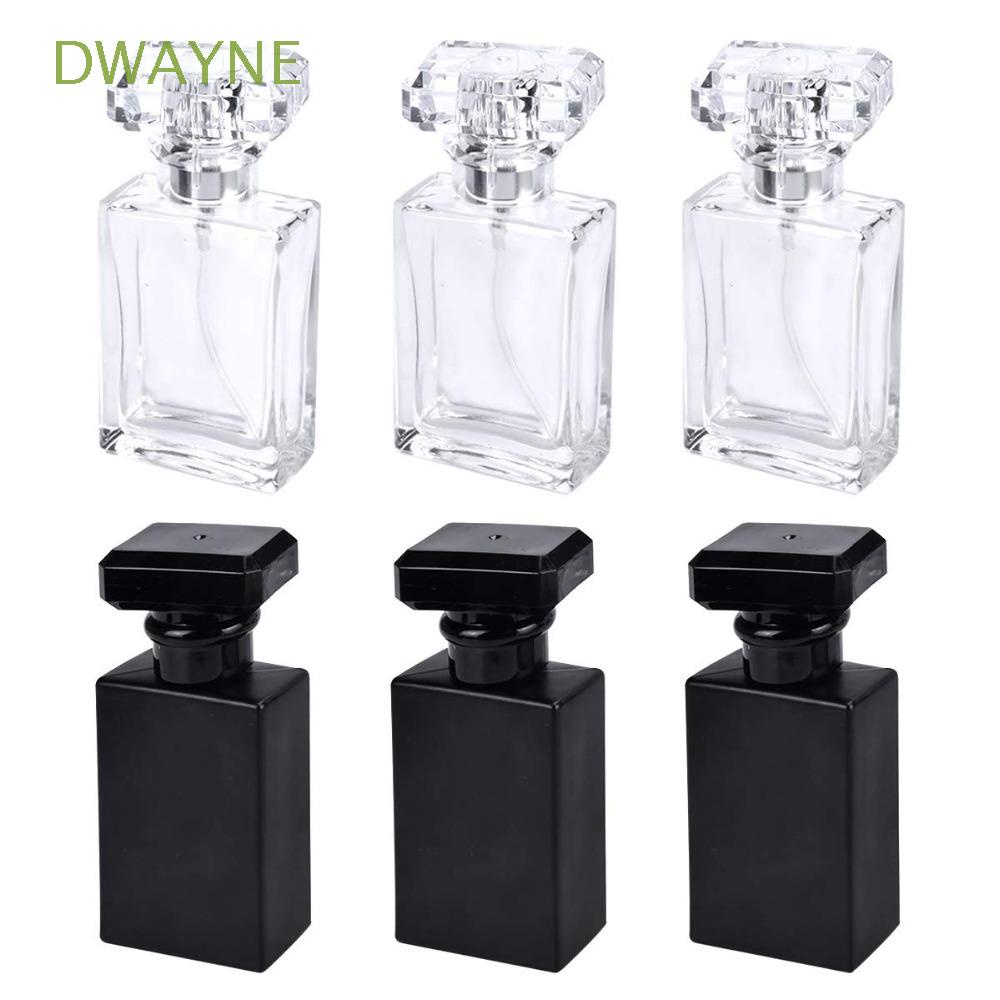 DWAYNE Perfume Bottle Travel 30ml 50ml Glass Square High Quality Refillable Bottle