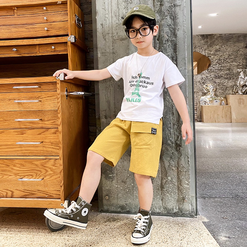 Boy Short Pants Kids Casual Seluar Pendek Budak Lelaki Cotton Slacks Linen Style Sport Korean Casual Pants