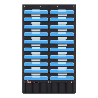 20 Pocket Door File Organizer Name Tag Black With 4 Hangers
