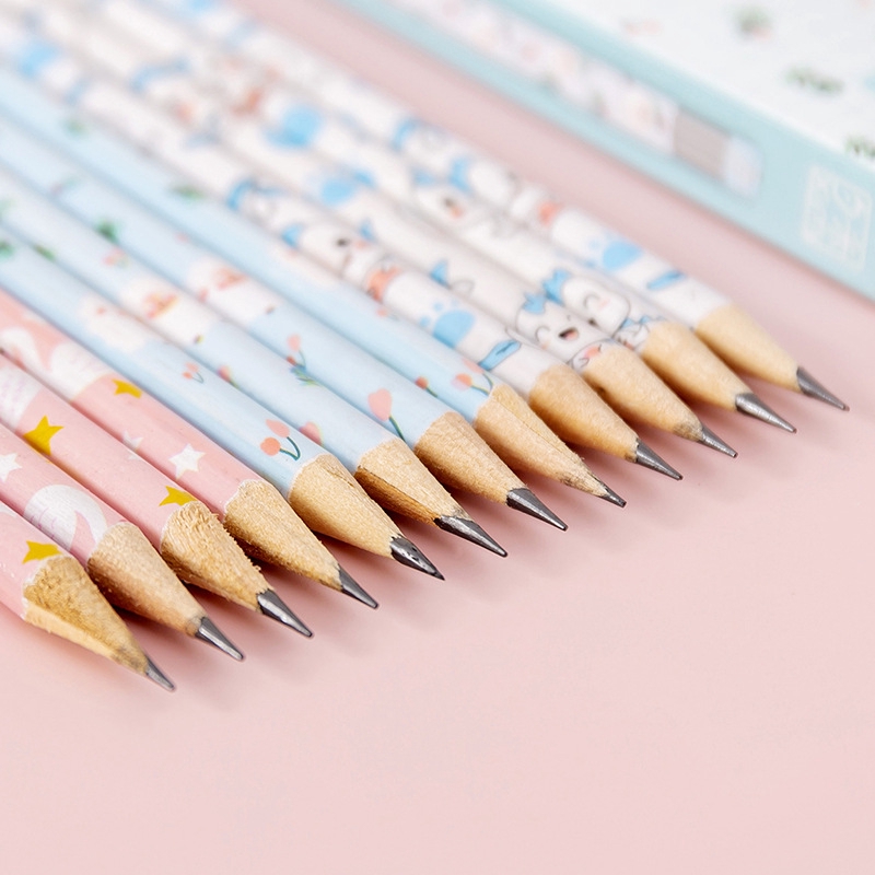 12 Pcs//set Cute Music Notes Piano HB Wooden Standard Pencils Students Pencil Primary School Prize Korean Stationery Gifts