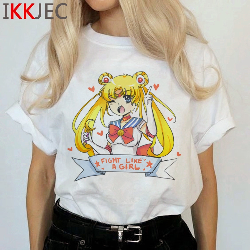 sailor moon tattoo design design t shirt animation inscriptions color block  satan tee female pattern japan Women tshirt t-shirt artist top | Shopee  Singapore