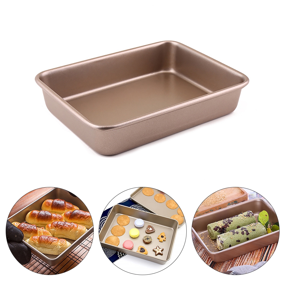 Baking Tray Carbon Steel Bread Oven Non-stick Coating Golden High ...