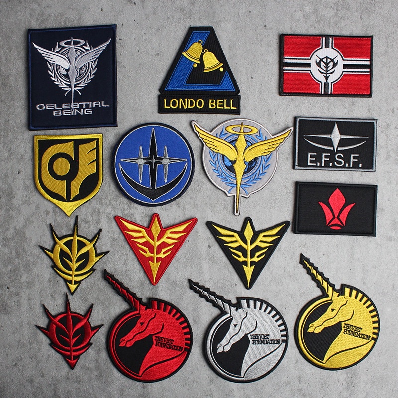 [Customized Armband Velcro] Mobile Suit Gundam Embroidery 3d Patch
