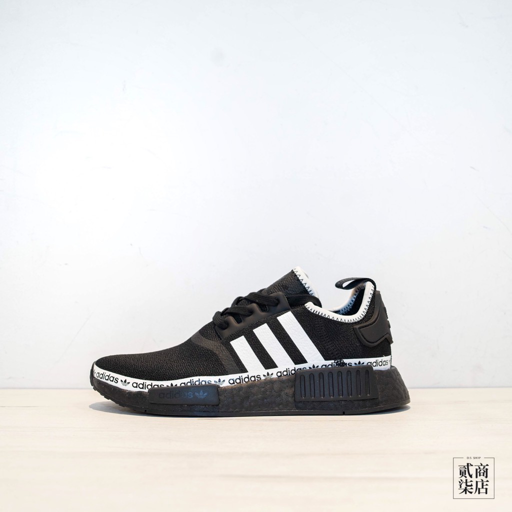 B G Shop Adidas Nmd R 1 Men And Women Black And White String Shopee Singapore