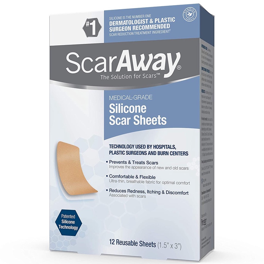 ScarAway Medical Grade Silicone Scar Sheets (12 sheets) | Shopee Singapore