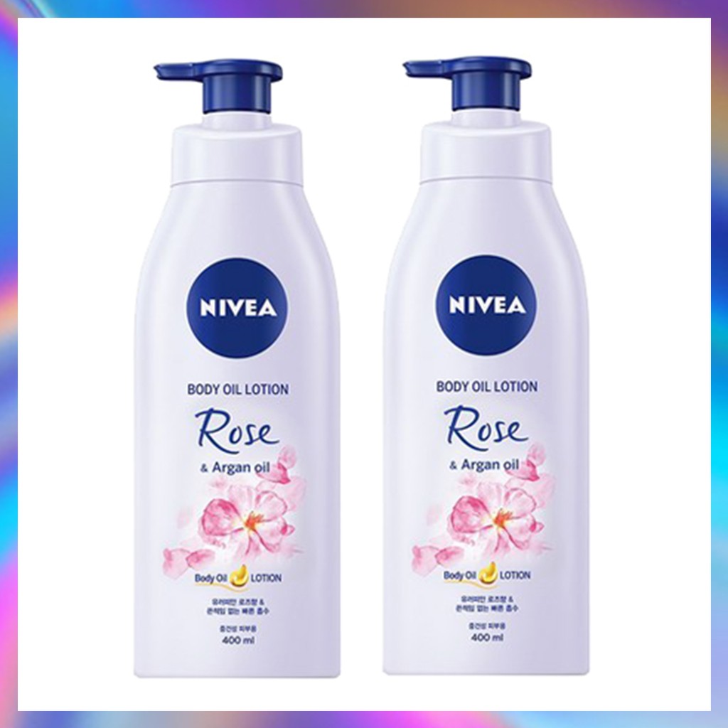 Nivea Rose & Argan Oil Body Lotion Rose Scent 400ml* 2 Bottle [Shippin