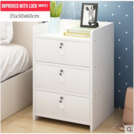 Bedside Cabinets With Locks Drawers Tables Furniture Organizer Shopee Singapore