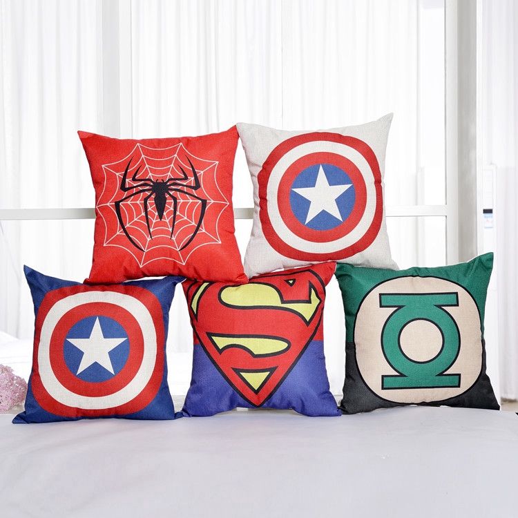 Marvel Superhero Cartoon Pillow Case 45x45 Cushion Cover