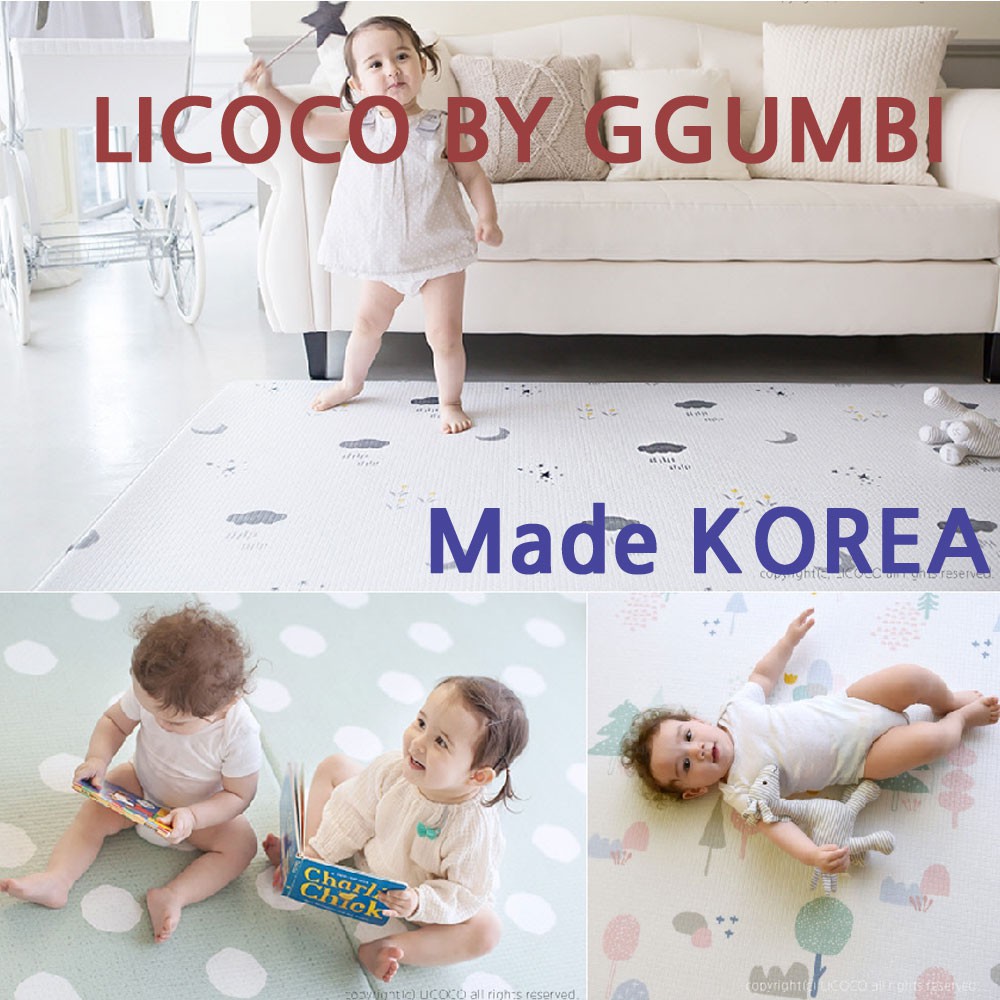 Ggumbi Licoco Double Sided Design Baby Playmat Mat Authentic Made