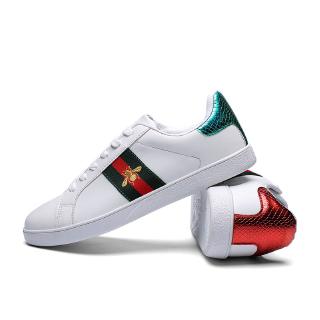 gucci bee white shoes