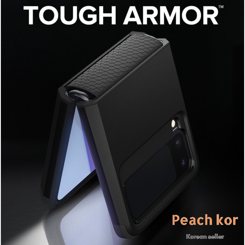 Hinge Protection Technology Designed for Galaxy Z Flip 3 5G Case - Black Spigen Tough Armor 2021 