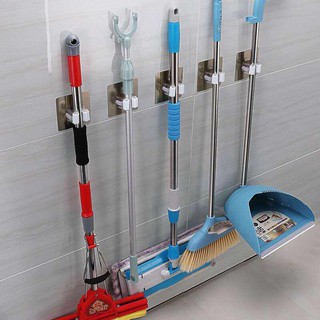 Non Punch Bathroom Mop Holder Storage Broom Hanger Home Kitchen Storage Rack Waterproof