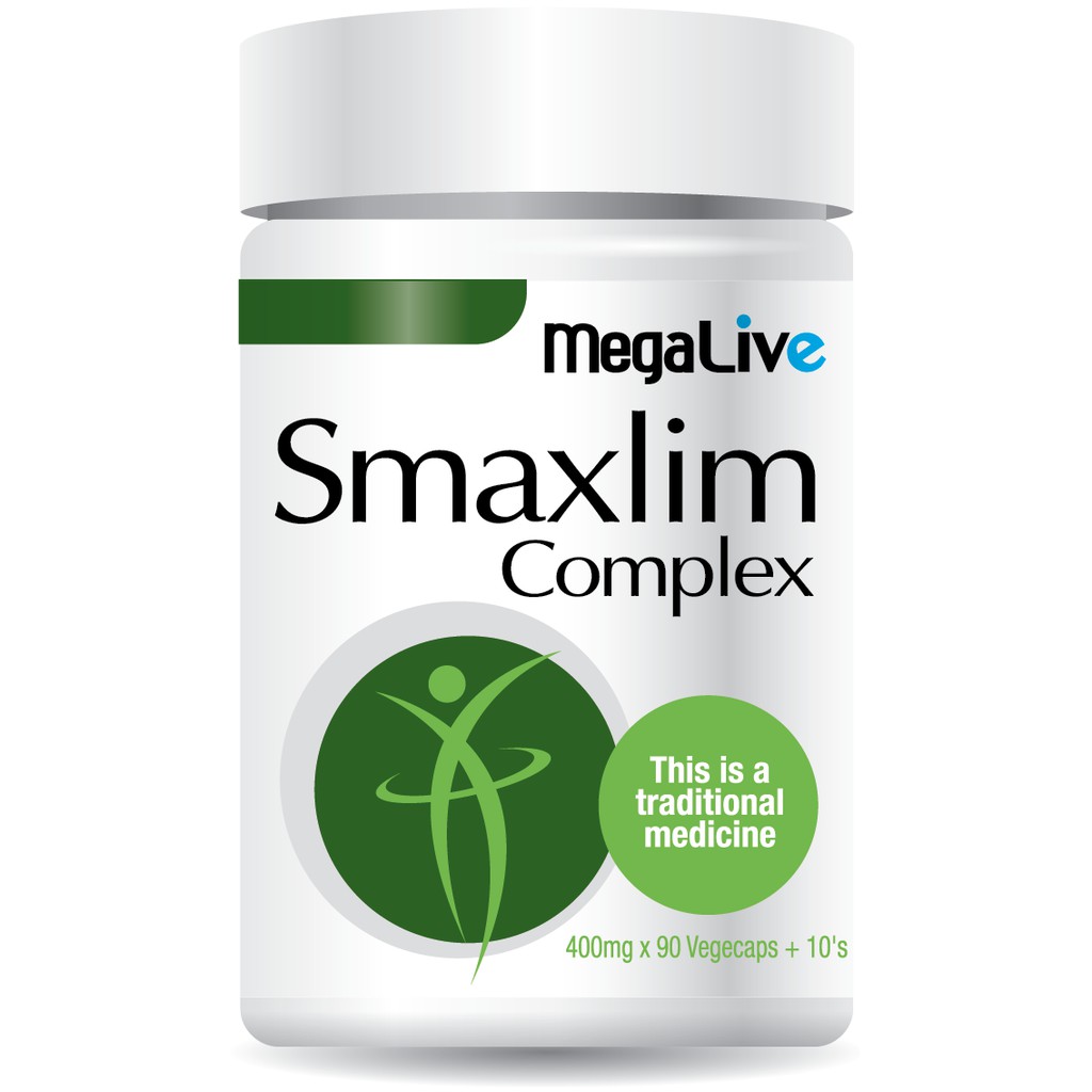 Megalive Smaxlim Complex 400mg 90’s + 10’s Help to reduce appetite and burn fat.Promote smooth bowel movement.Eliminate windy stomach.Detoxify the body
