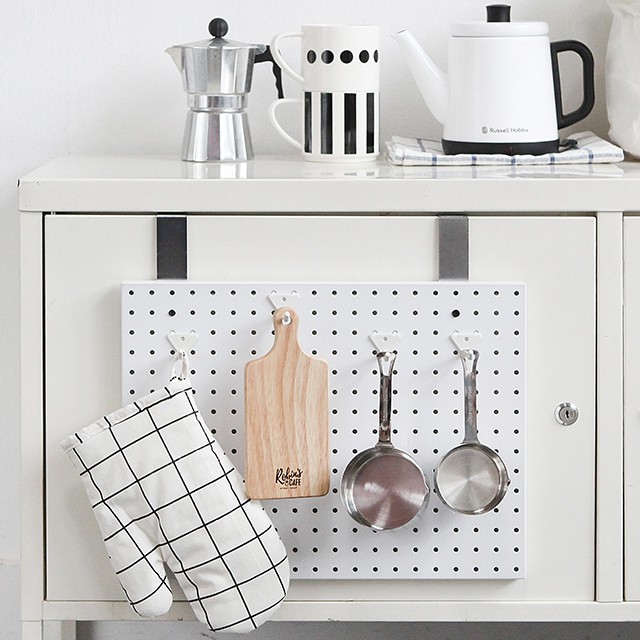 INPEGBOARD (Solid) Metal Pegboard (S/M) Wall Storage Organizer Shopee