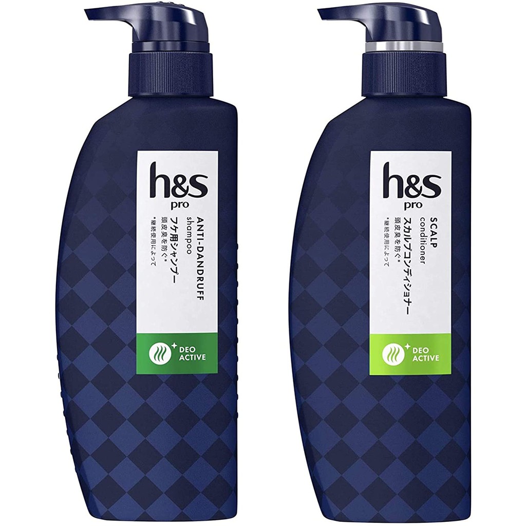 h&s PRO Series Shampoo Deodorant Active Pump 350mL / Treatment 350g ...
