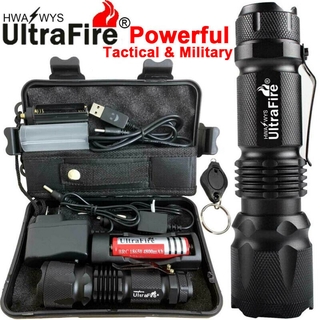 【Ready Stock】🔦90000lm Ultrafire X800 CREE LED Tactical Flashlight Military Grade Torch