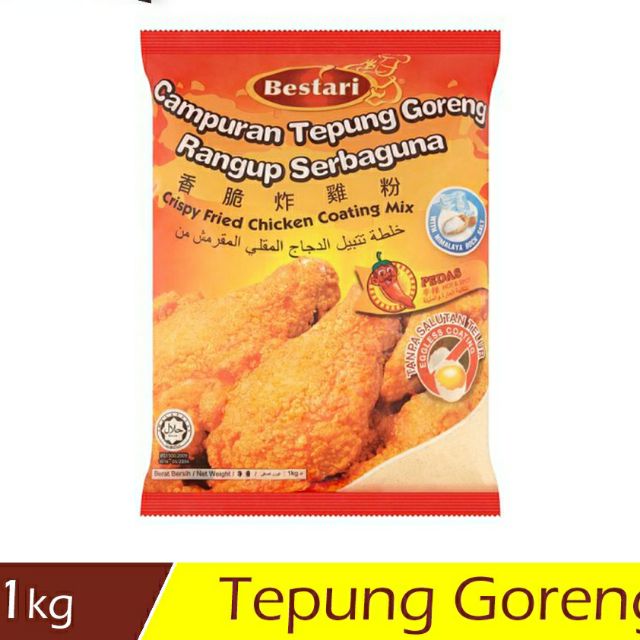 Bestari Crispy Fried Chicken Coating Mix Campuran Tepung Goreng Rangup Shopee Singapore