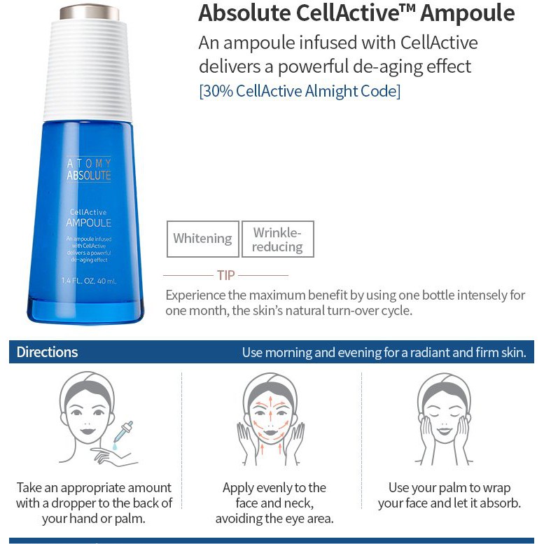 Atomy Absolute Cellactive Ampoule 40ml Free Gift Shopee Singapore