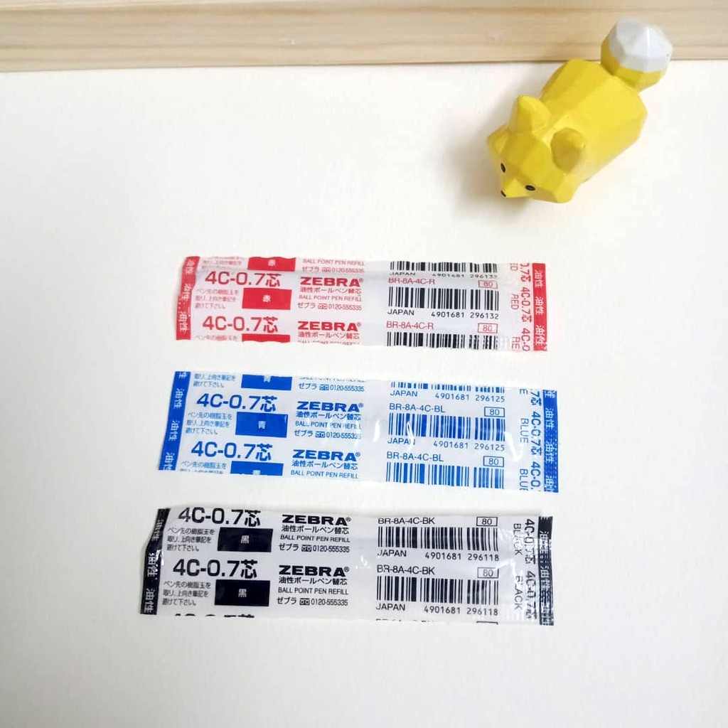 Zebra 4c 0 7 Ballpoint Pen Refill 0 7 Mm Shopee Singapore