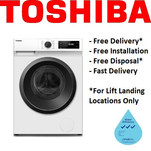 TOSHIBA TWBH95S2S 8.5KG REAL INVERTER FRONT LOAD WASHING MACHINE
