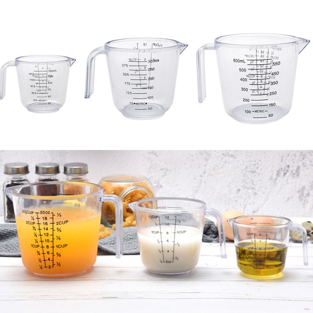 Plastic Measuring Cups Multi Measurement Baking Cooking Tool Liquid