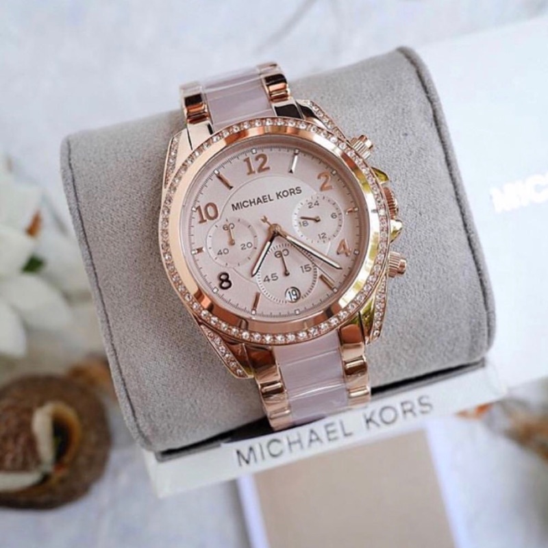 michael kors pink ceramic watch