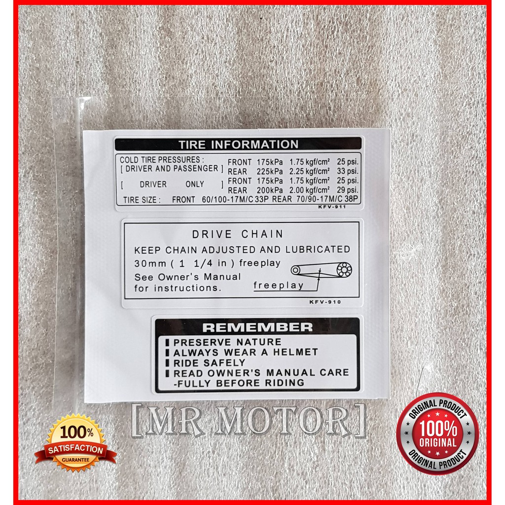 Sticker Peti Rantai Chain Case Honda Ex5 Dream 100 Original Shopee Singapore