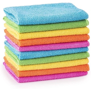 10X Microfibre Cleaning Cloth Towel Car Valeting Polishing Duster KitchePFXKDE 