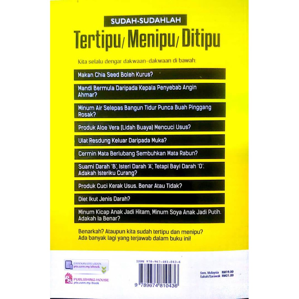 Already Sudahlah Tertipu Sweep Remove Isbn 9789674810436 Shopee Singapore