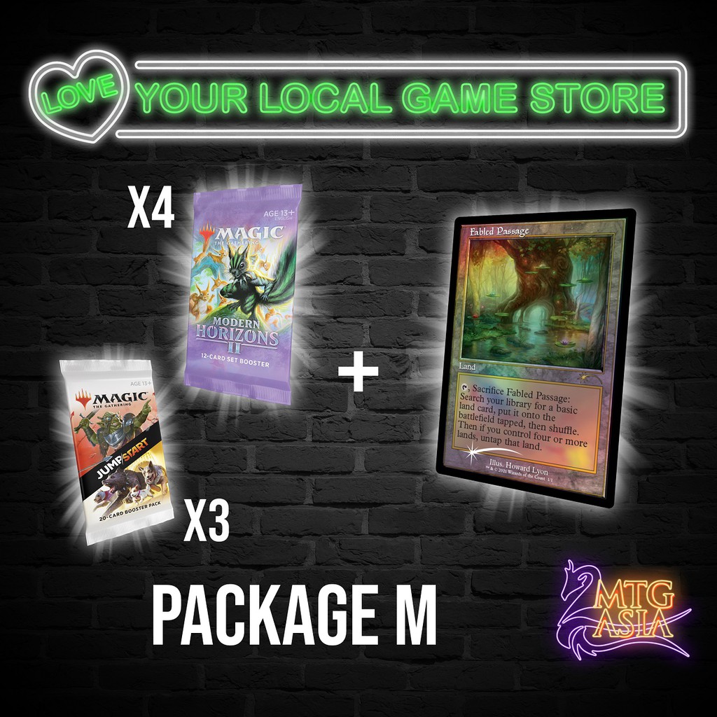 Retro Foil Fabled Passage PROMO) Love Your Local Game Store Package M MTG  Modern Horizons Set + Jumpstart Package | Shopee Singapore