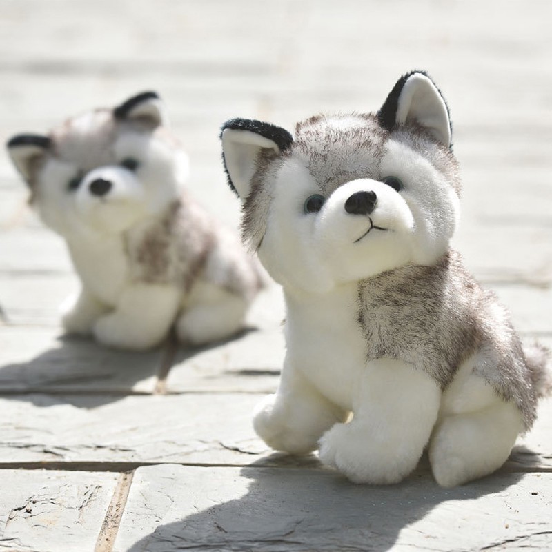 stuffed husky dog toy