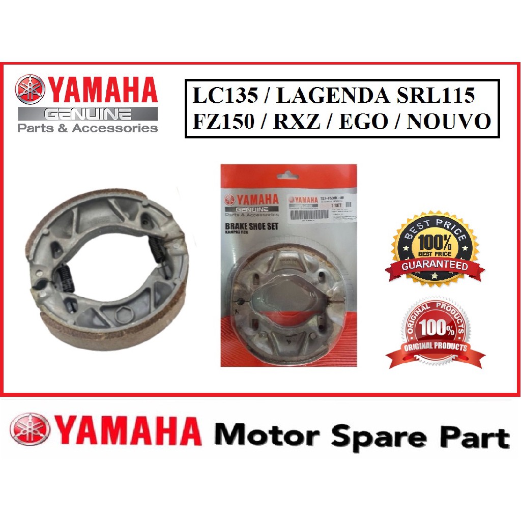 Yamaha Lc135 Brake Shoe Pad Lining Brake Ori Hly V1 V2 V3 V4 V5 V6 Lagenda110 115 Ego Nouvo Lc Nvx Aerox Shopee Singapore