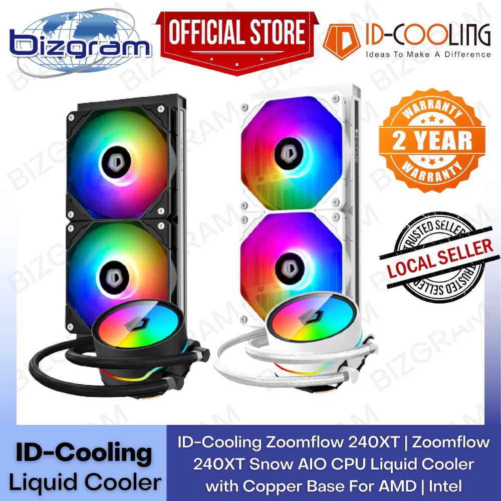 ID-Cooling Zoomflow 240XT | Zoomflow 240XT Snow AIO CPU Liquid Cooler ...