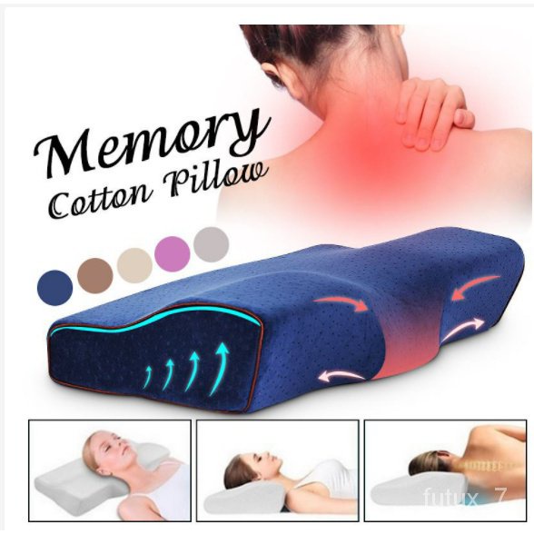 tempur pillow Contour Massage Ergonomic Curve Cervical Orthopedic Memory Foam Neck Pillow With