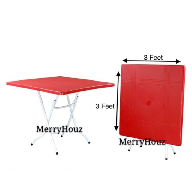 Meja Pasar Malam 3x3/ Foldable Plastic Dining Table 3’' x 3’ Meja Lipat