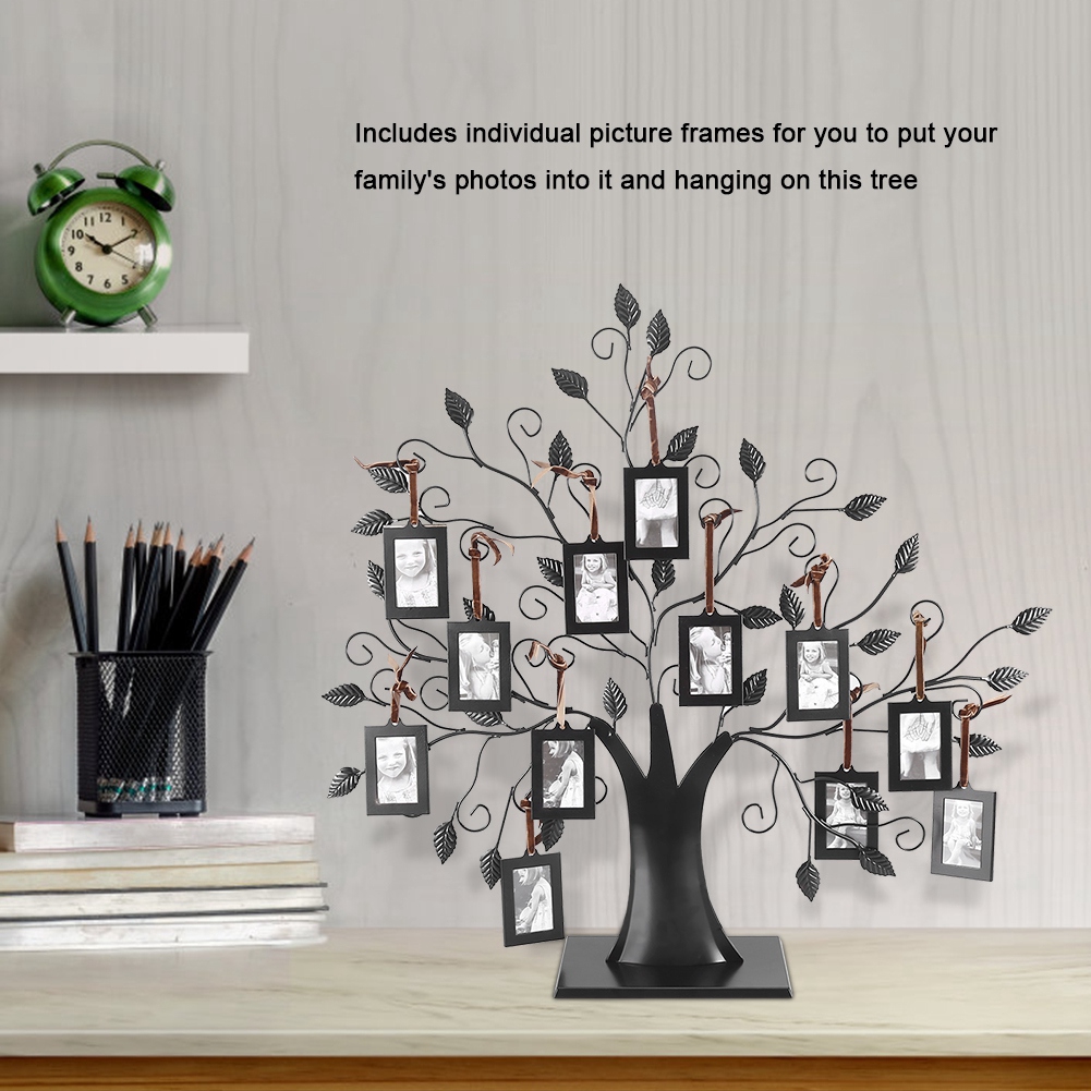 Family Tree Hanging Photo Picture Photo Frame Display Tree with 6/12 Photo Frame 