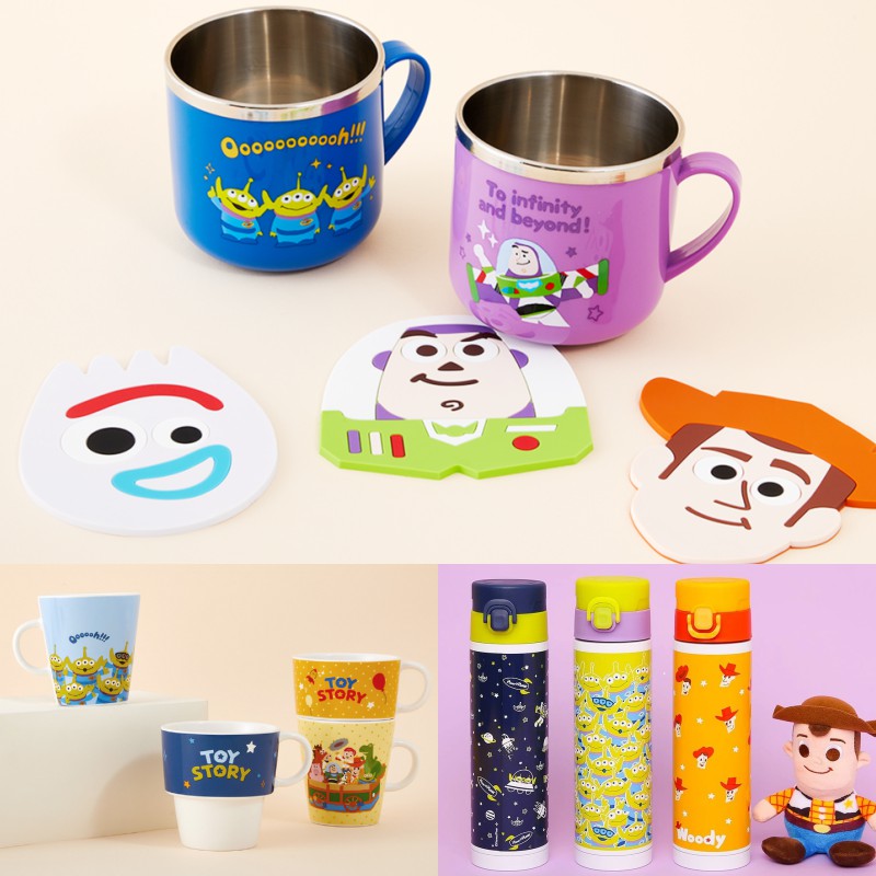 DAISO X PIXAR Toy Story Collection Mug Cups 2P Set / Stainless Steel