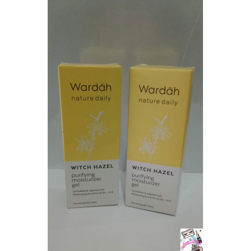Wardah Nature Daily Witch Hazel Purifying Moisturizer Gel 40ml New Packaging Shopee Singapore