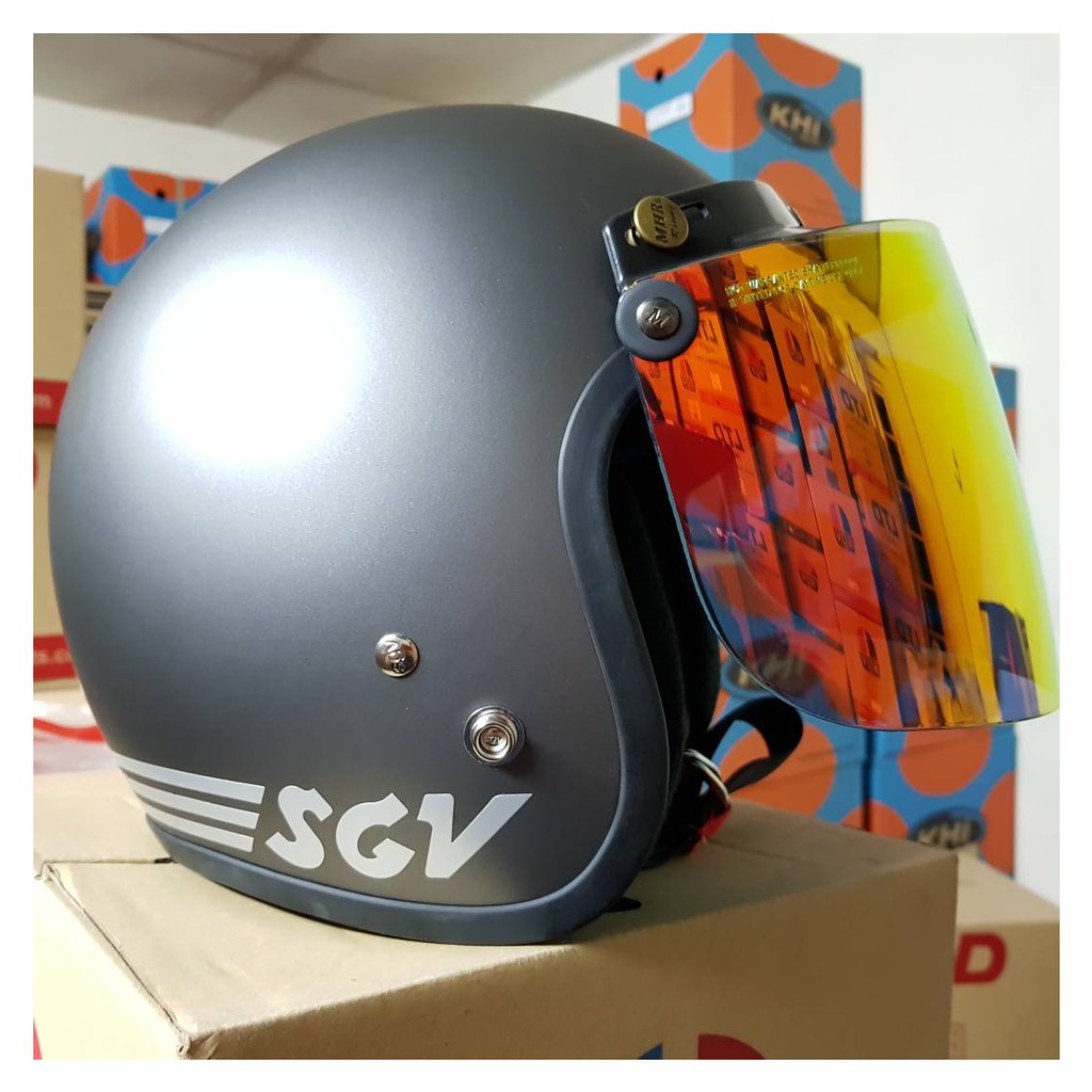 Shop Malaysia Included Visor 100 Original Sgv 99 Matt Special Helmet Topi Dewasa Flat Matt Grey Shopee Singapore